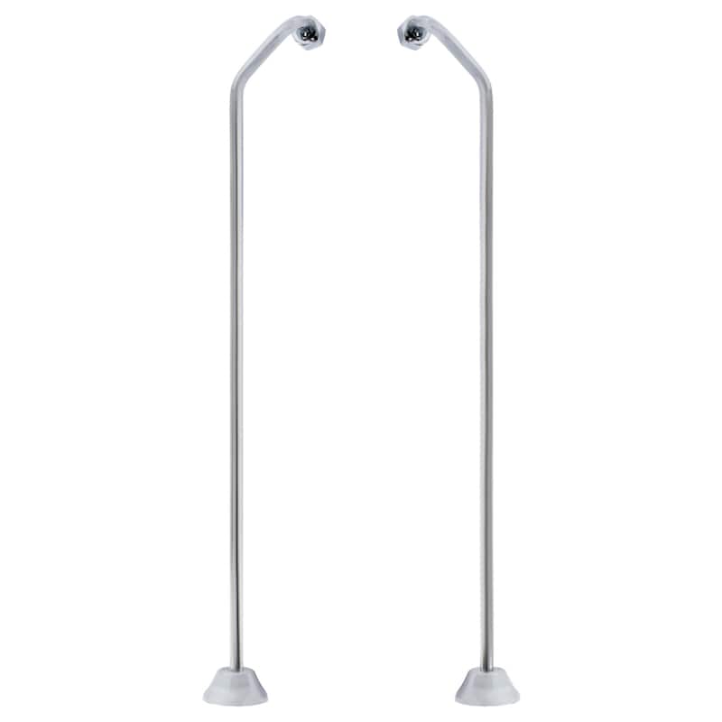 Vintage Double Offset Bath Supply - Polished Chrome