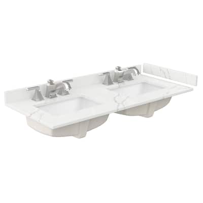 Wyndham Collection WCFQC348DTOPUNS-Q 48" Quartz Vanity Top with