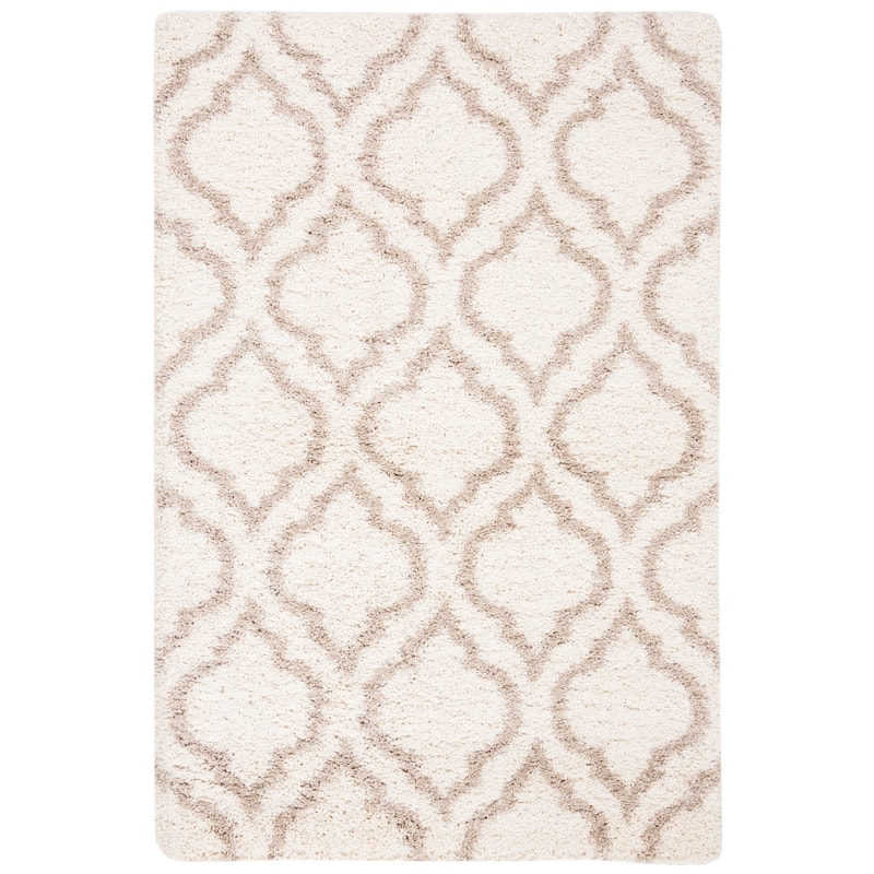 SAFAVIEH Hudson Shag Sheilah Moroccan 2-inch Thick Rug - 2' x 3' - Ivory/Beige