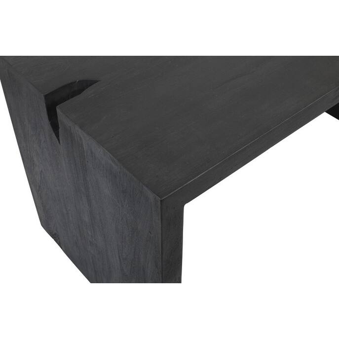 HomeRoots 56" Graphite Reclaimed Wood Sled Writing Desk