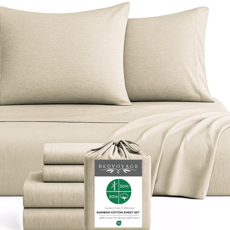 BedVoyage Melange viscose from Bamboo Bed Sheets - Brown - Twin
