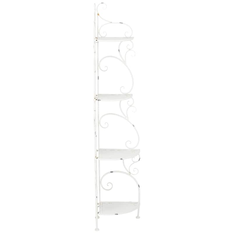 SAFAVIEH Outdoor Cielo 60" 4-Tier Corner Shelf - 13" W x 13" D x 60" H - 13Wx13Dx60H