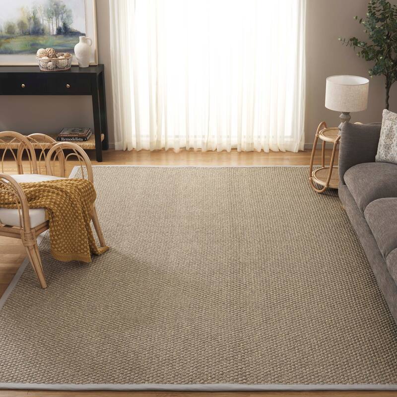 SAFAVIEH Napa Faux Sisal Meret Washable Indoor/Outdoor Rug - Weather Resistant & Easy Cleaning - Natural/Ivory - 6' x 9'