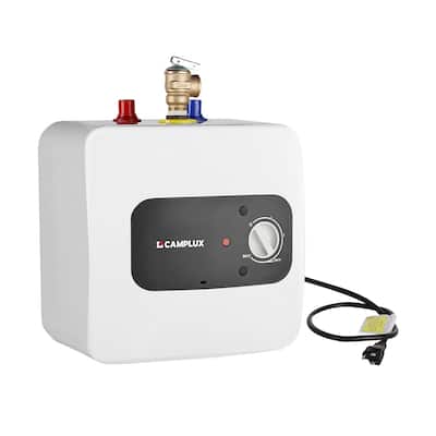 CAMPLUX 2.5 Gallons 1.44kW Mini Tank Electric Water Heater with Cord Plug, White