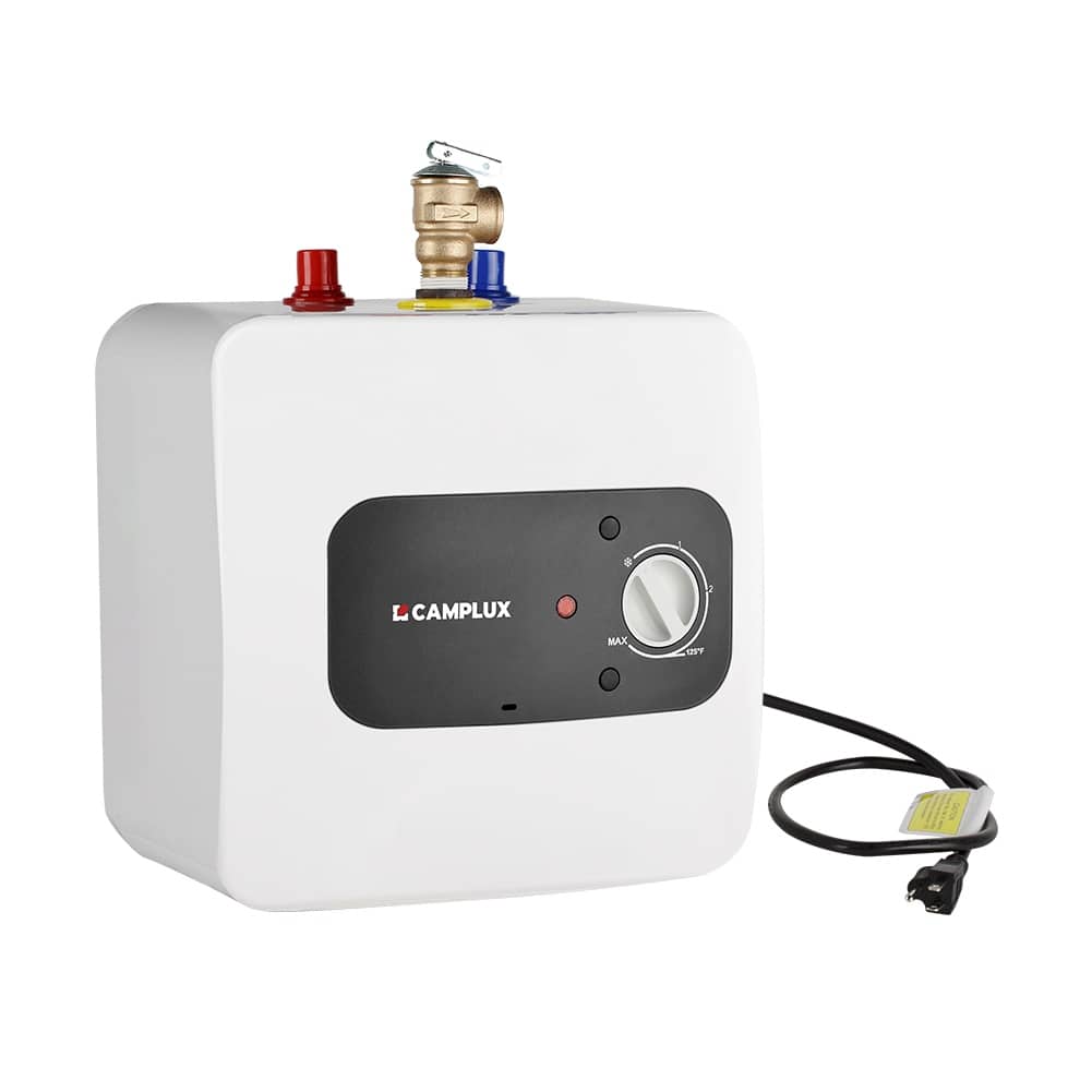 CAMPLUX 2.5 Gallons 1.44kW Mini Tank Electric Water Heater with Cord Plug, White