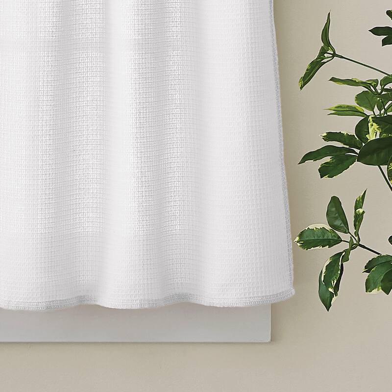 Curtainworks Eldridge Waffle 3-piece Valance & Tier Set