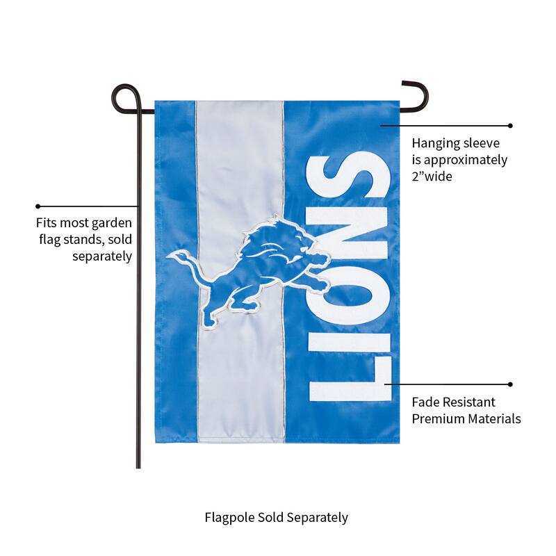 Detroit Lions, Embellish Garden Flag