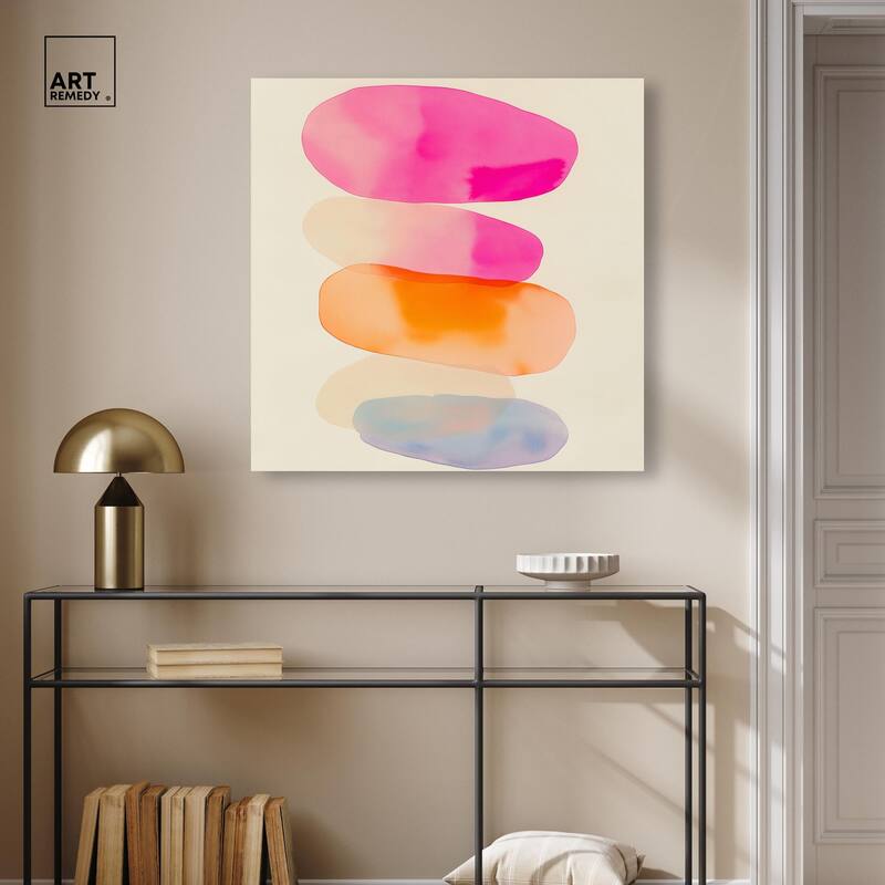 Pebble Palette Canvas by Art Remedy, Gallery Wrapped