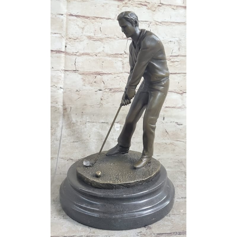 Ben Hogan Male Golfer Sports Memorabilia Golf Club Art Pga Bronze Marble Figure
