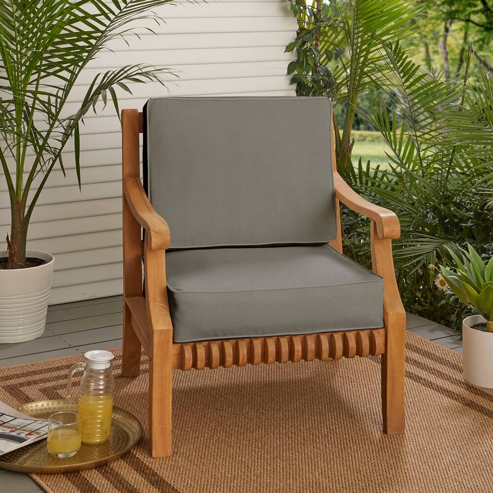 Sunbrella Indoor/Outdoor Corded Cushion Set - 22" x 22" x 4"