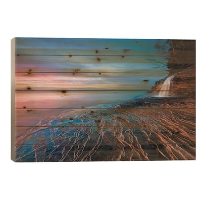 Symphony Of Sunset Print On Wood by John Fan - Multi-Color