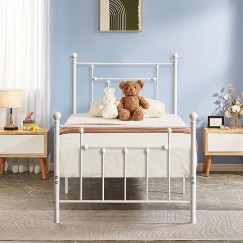 VECELO Platform Bed Frame with Headboard-Twin/Full/Queen Size Bed