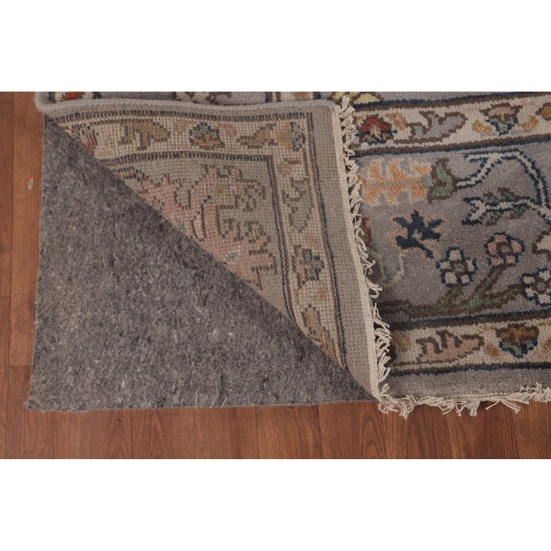 Floral Oushak Indian Area Rug Handmade Wool Carpet - 7'8"x 9'10"