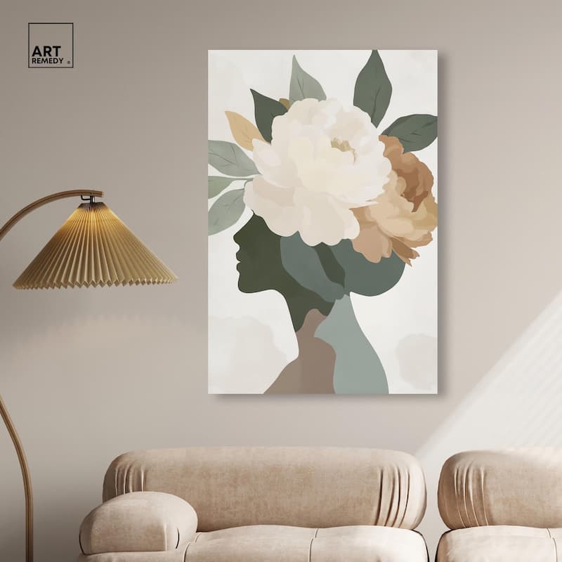Floral Headpiece I Canvas by Art Remedy, Gallery Wrapped