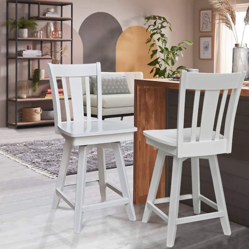 San Remo Counter Height Stool with 24 in. H Swivel Seat