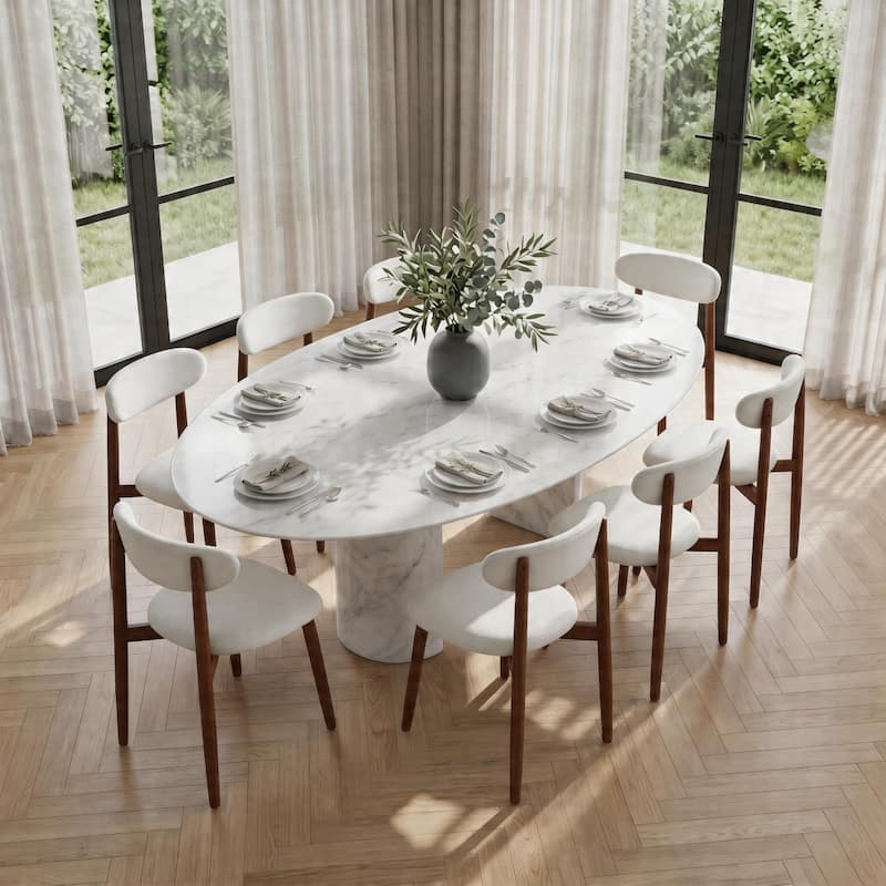 Modern Upholstered Linen Kitchen Dining Chair
