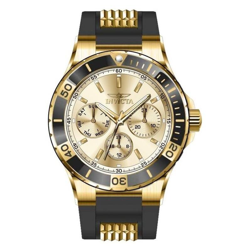 Invicta Women's 49892 Aviator Quartz VH63 Gold Dial Watch