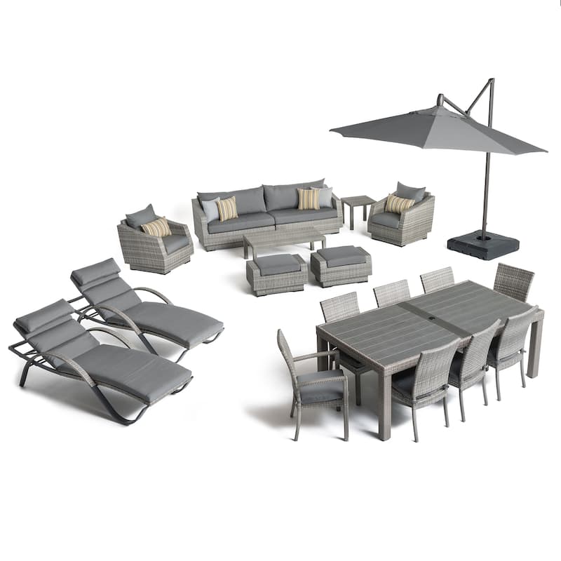 Cannes 20 Piece Sunbrella Outdoor Patio Estate Set