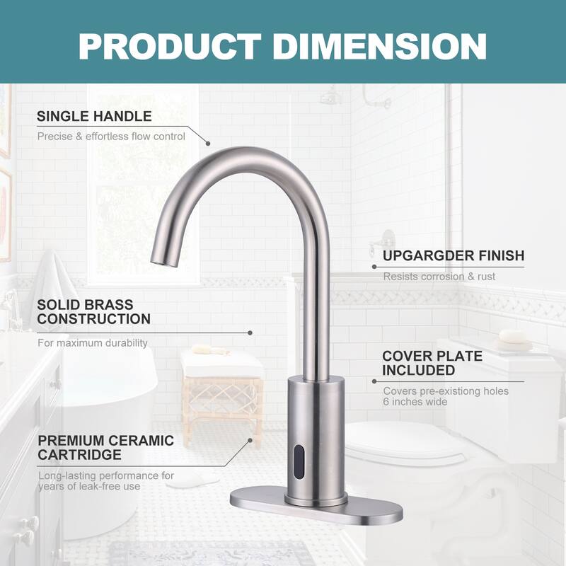 WOWOW Touchless Single Hole Bathroom Faucet