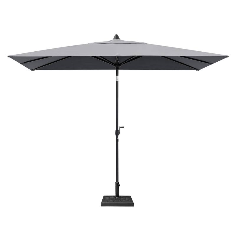 Crestlive Products 9 x 5 FT Patio Outdoor Rectangular Market Umbrella with Base