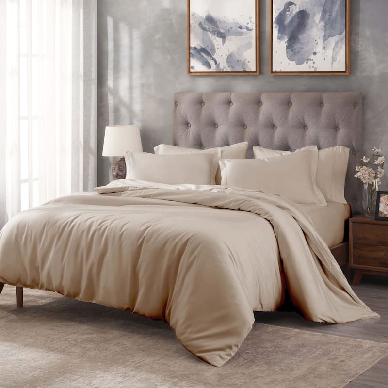 Superior Egyptian Cotton 400 Thread Count Solid Duvet Cover Set
