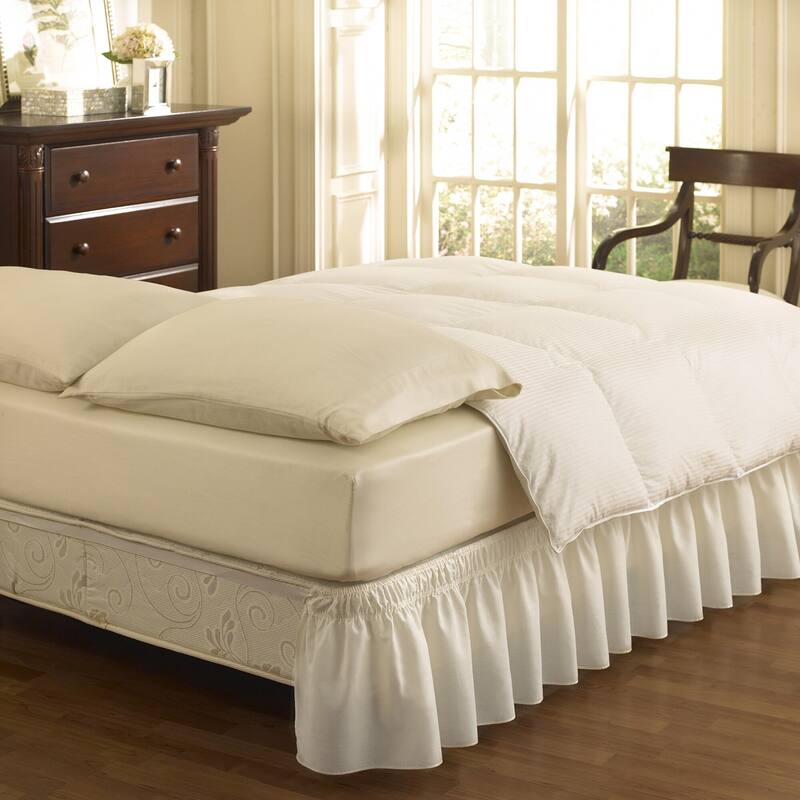 EasyFit Wrap Around Solid Ruffled Bed Skirt