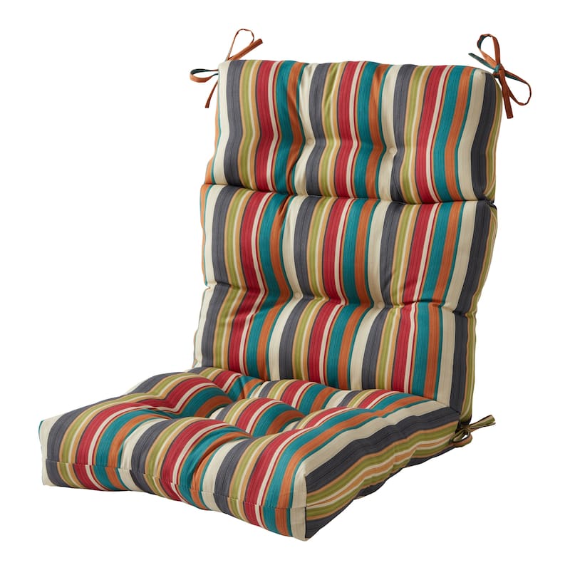 44x22-inch Greendale Global Outdoor High Back Chair Cushion (Cushion Only) - Sunset Stripe