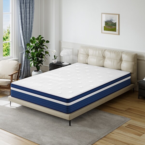 Babo Care 10in. Medium Firm Pillow Top Innerspring Mattress for Back Pain Relief and Cooling with CertiPUR US SGS and OEKO TEX On Sale Bed Bath Beyond 40399928