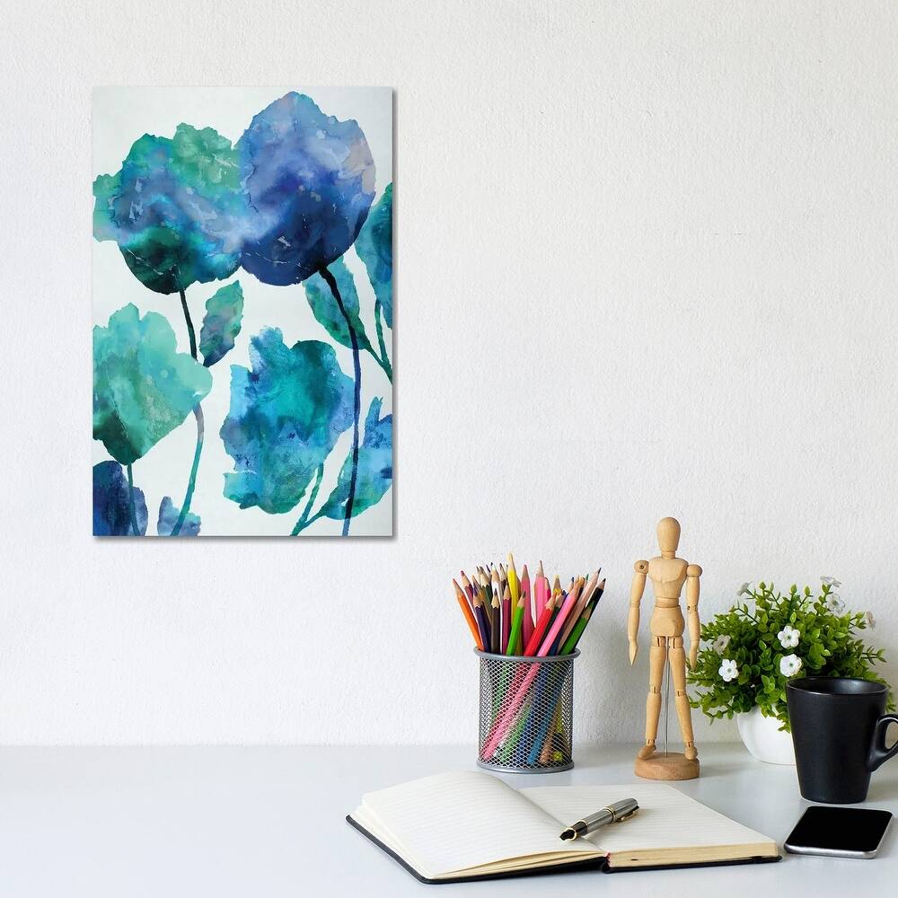 iCanvas "Aqua Blossom Triptych III" by Vanessa Austin Canvas Print