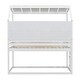 preview thumbnail 4 of 7, Twin House Loft Bunk Bed Kids Bed with Guardrails Semi-enclosed Roof Bedside Shelves and Ladder, White