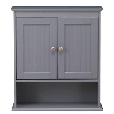 Bathroom Cabinet Wall Mounted with Doors and Shelves