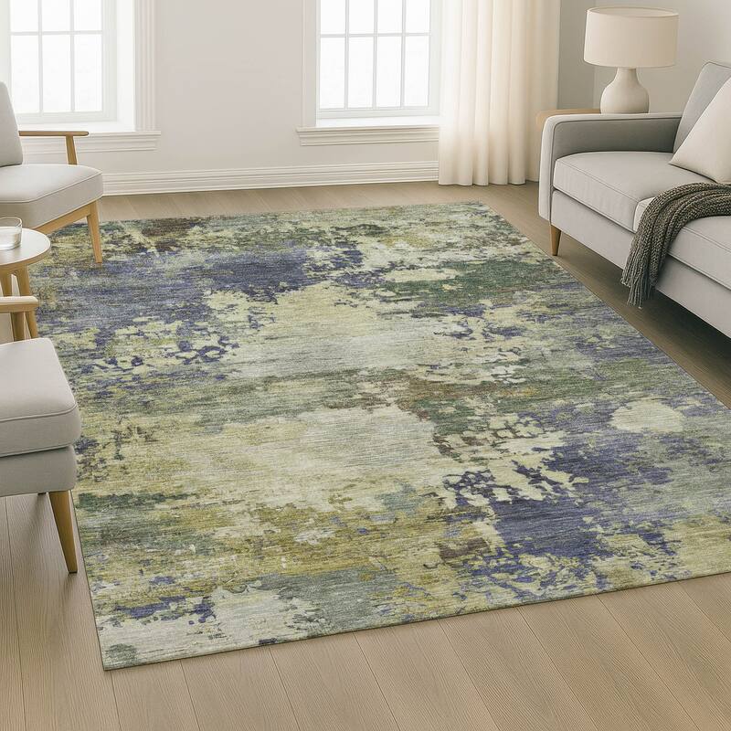 Premium Washable Super Soft Abstract Contemporary Mayfield Rug