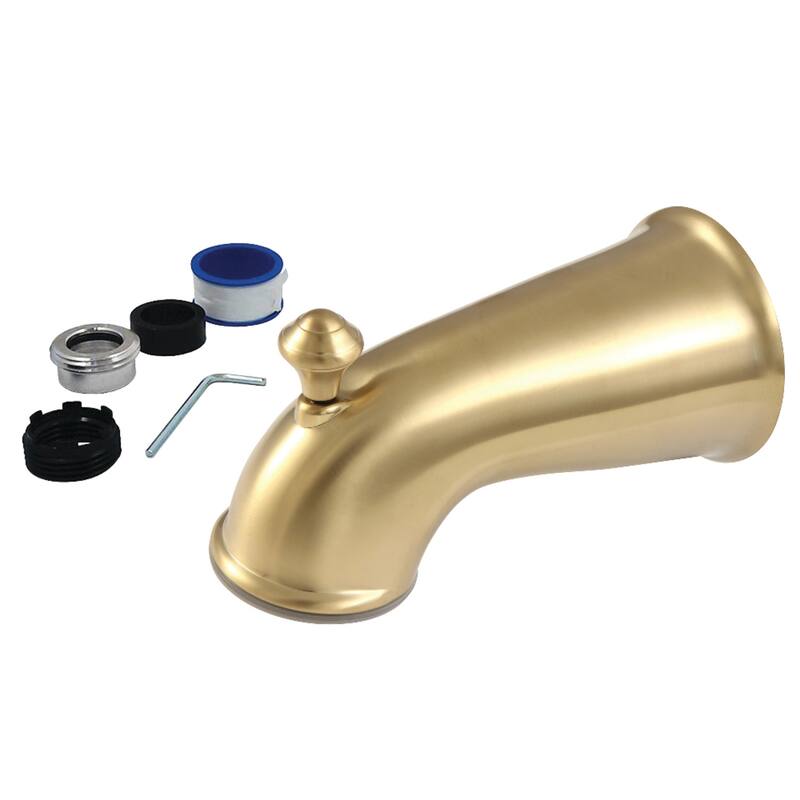 Made To Match 6-Inch Universal Tub Spout with Diverter - Brushed Brass
