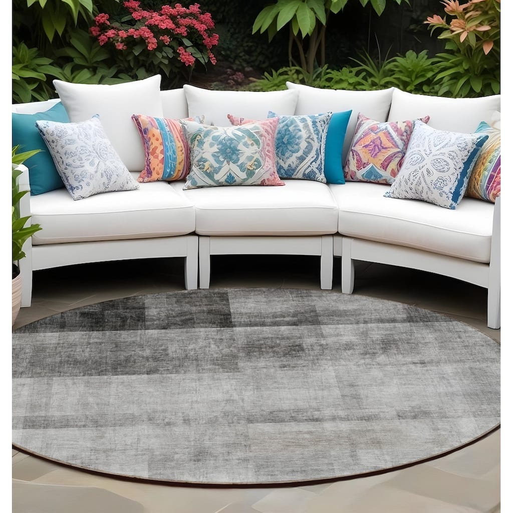 Fane Ombre Weather Resistant Timeless Fusion Round Outdoor Rug