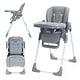 preview thumbnail 12 of 13, Kids Foldable High Chair with Adjustable Height and Recline Dark Gray
