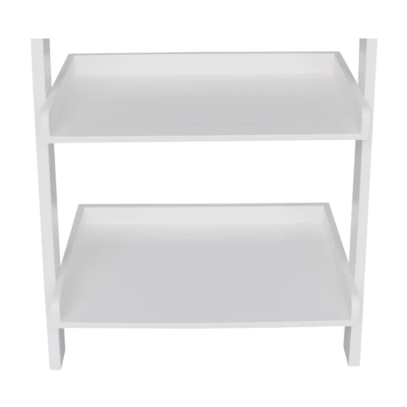 Solid Wood Lean-to 5-tier Shelf Unit Set (Set of 2)
