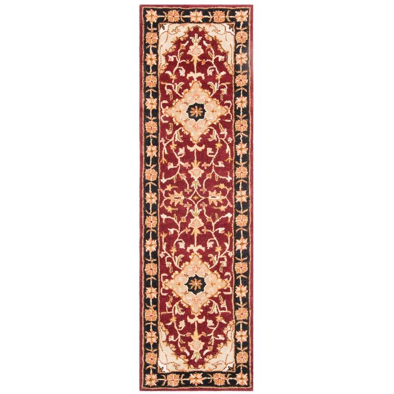SAFAVIEH Handmade Heritage Harmony Stripe Traditional Oriental Wool Rug