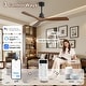 preview thumbnail 52 of 86, Sofucor 48/52 Inch Ceiling Fan with Light, Solid Wood Blades for Living Room, Bedroom,Smart Optional