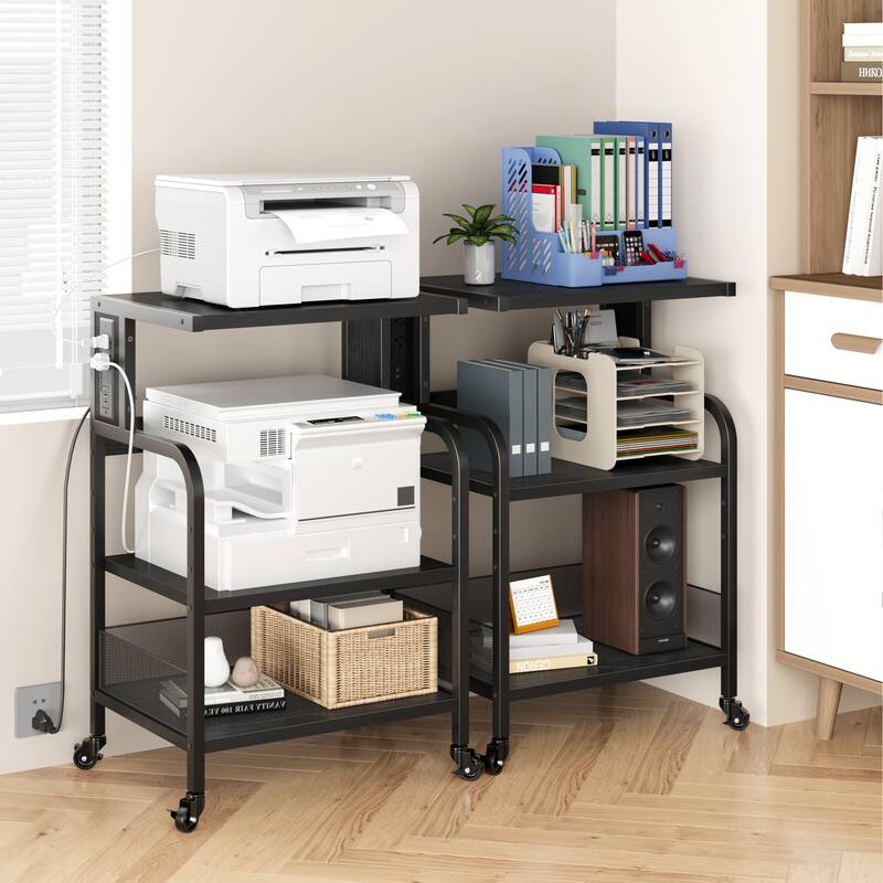 Movable File Cabinet Printer Stand for Home Office