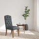 preview thumbnail 1 of 4, Jessica Fabric Tufted Dining Chair Grey/Black