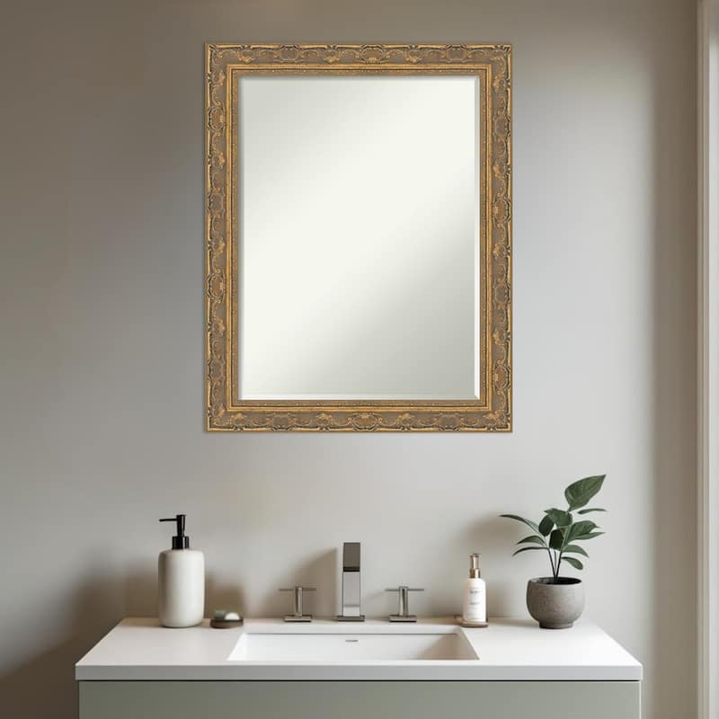 Filigree Half-Inch-Bevel Framed Bathroom Vanity Wall Mirror