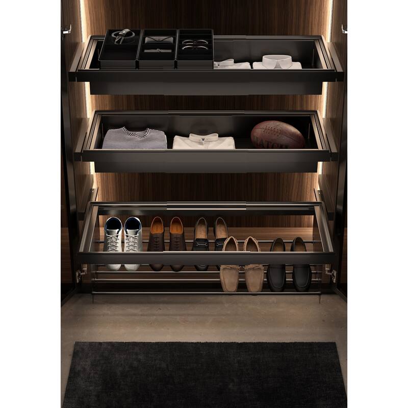 Rev-A-Shelf 5E240-3242-16-1 Edge 12-1/16" Deep Shoe Organizer or Shoe