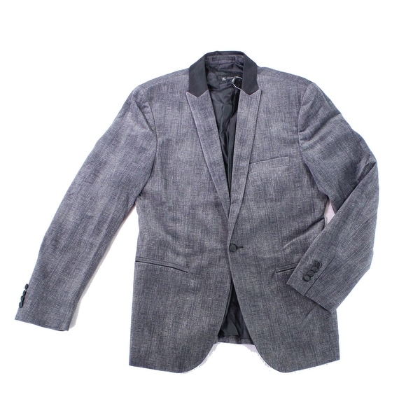 INC NEW Gray Mens Size Medium M Slim-Fit Herringbone Suit Jacket