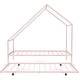 preview thumbnail 27 of 53, Metal House Bed with Twin Size Trundle, Twin Size House-Shaped Bed Steel Slat Support Easy Assembly for Kids Teens Boys & Girls