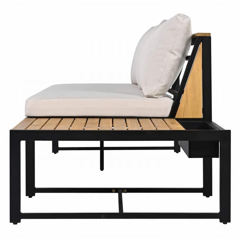 4-Piece Patio Furniture Set, Outdoor Sofa with Waterproof Cushions for Stylish Garden Relaxation