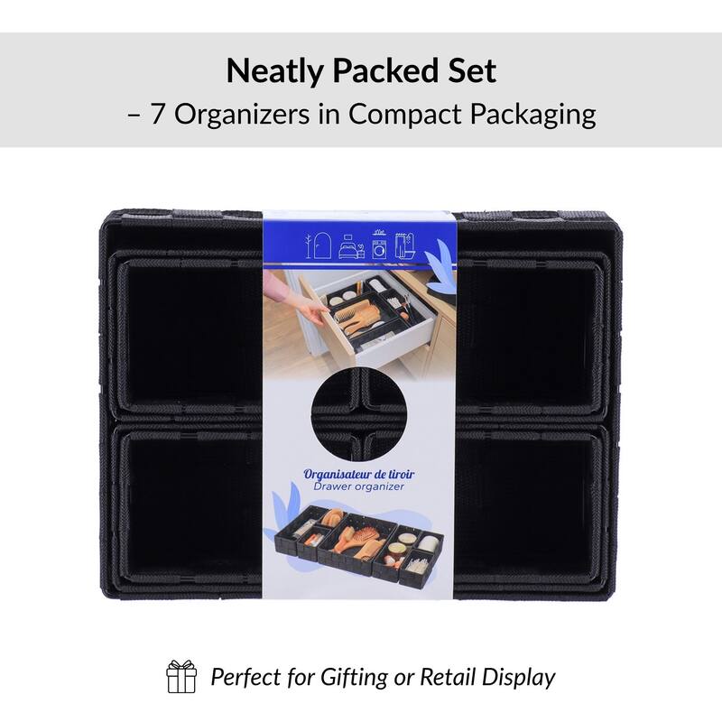 7-Piece Drawer Organizer Set - 10.5 L x 8 W x 2.5 H
