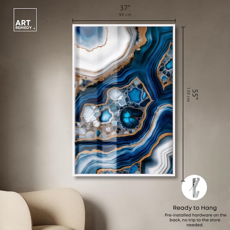 Azure Alveoli I Shadowbox by Art Remedy