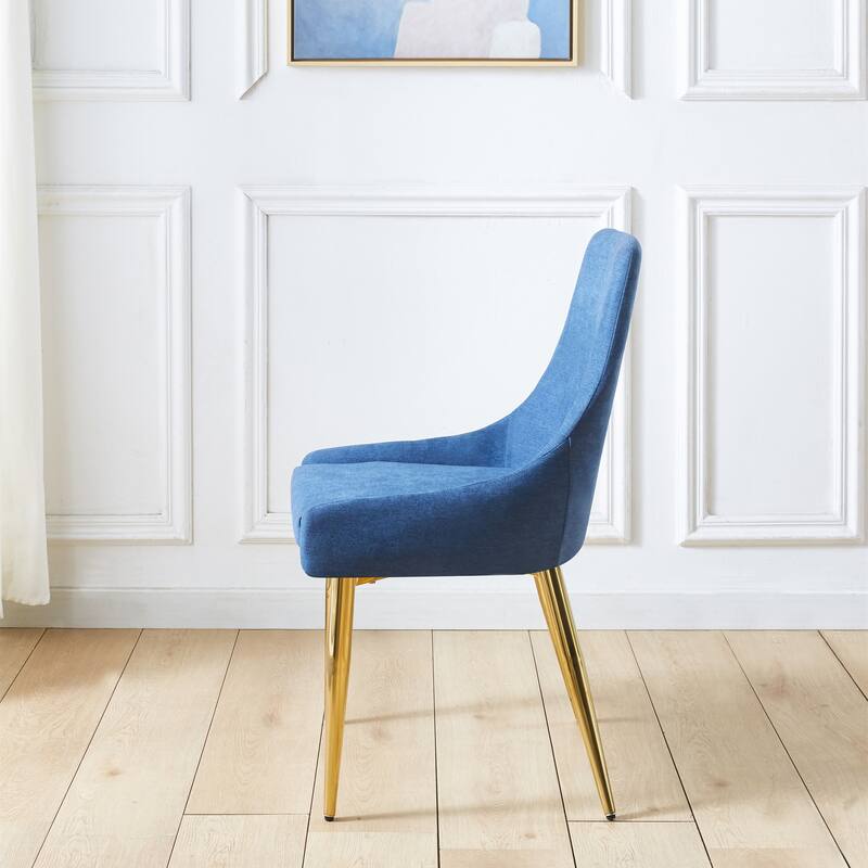 Upholstered Armless Fabric Dining Chairs (Set of 2)