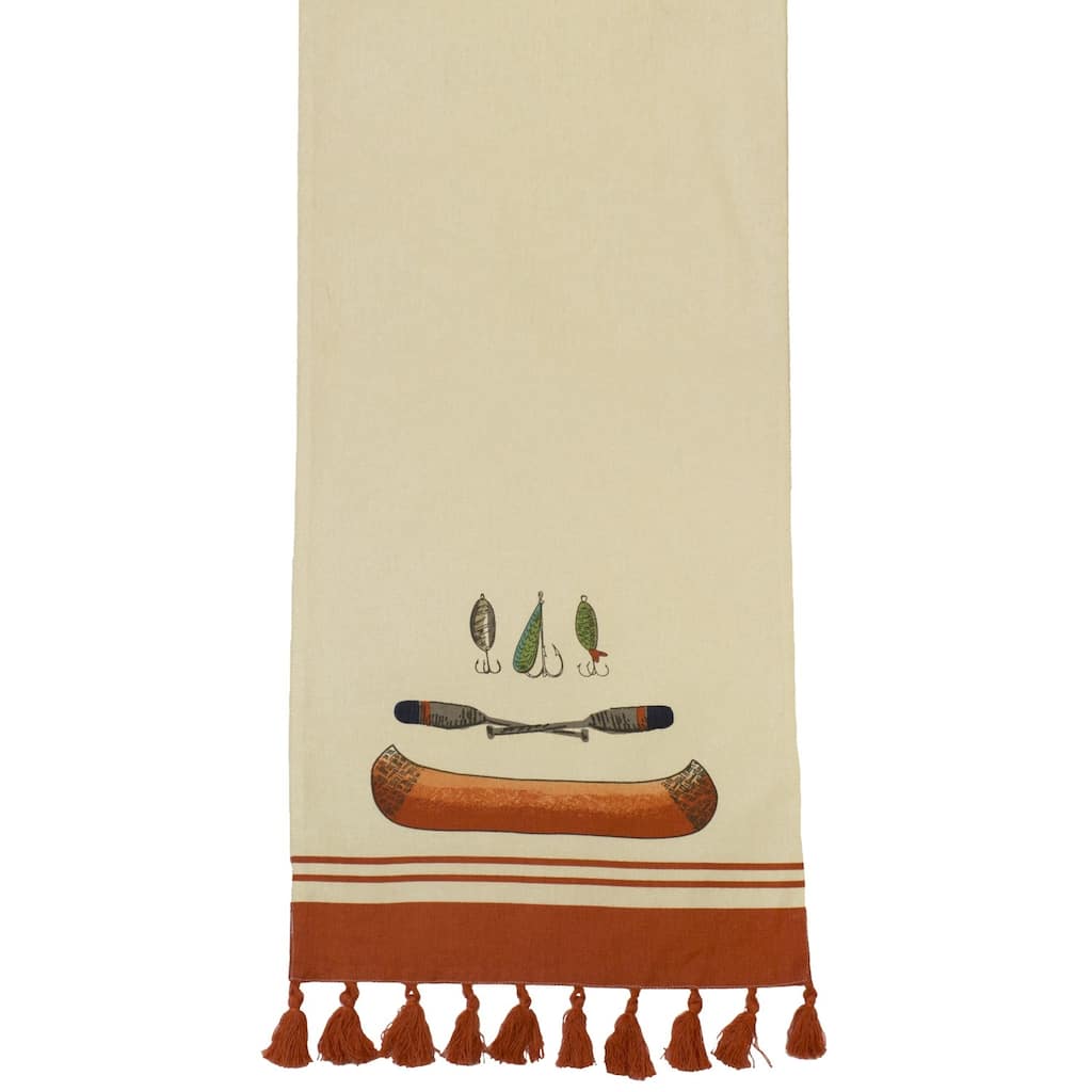 Canoe Table Runner 13" x 72" w/ Tassels