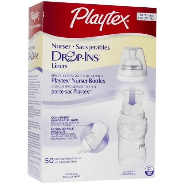 Playtex Drop-Ins Disposable Liners 4-Ounce 50 Each